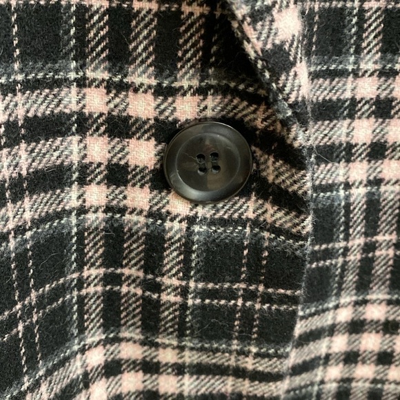 Metro Style Wool blend Blazer jacket Womens 20 black/pink pockets Dark Academia - Picture 5 of 11